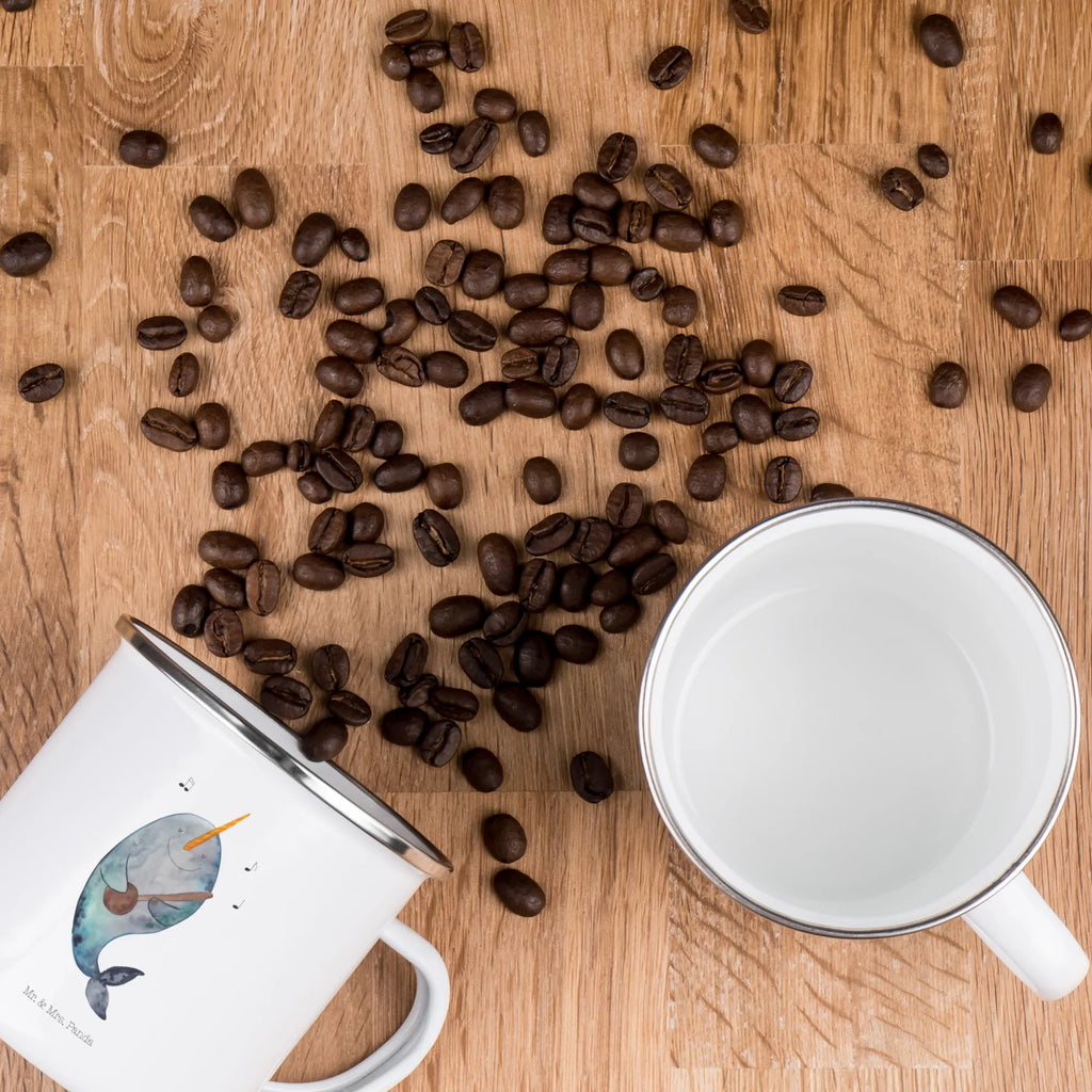 Kempingowy kubek emaliowany narwal Gitara Campingtasse, blechbecher, Teebecher, Tasse Emaille, Emaille Tasse, Campingbecher, Teetasse, wanderbecher, Reisebecher, Kaffeetasse, wandertasse, Pott, Tasse, becher emaille, Metalltasse, reisetasse, Becher, Emailletasse, Emaille Becher, Trinkbecher, emaillebecher, metallbecher, Blechtasse, Kaffeebecher, Meerestiere, Urlaub, Meer, Problemlösung, Wal, Narwal, Tanzen, Gitarre, Frust, Probleme, Gespräche