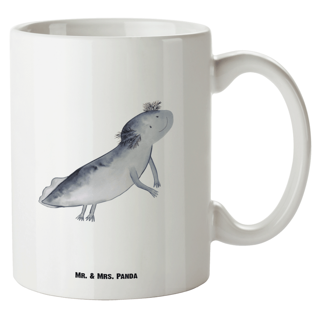 XL Tasse Axolotl schwimmt XL Tasse, Große Tasse, Grosse Kaffeetasse, XL Becher, XL Teetasse, spülmaschinenfest, Jumbo Tasse, Groß, Axolotl, Molch, Axolot, Schwanzlurch, Lurch, Lurche, Problem, Probleme, Lösungen, Motivation