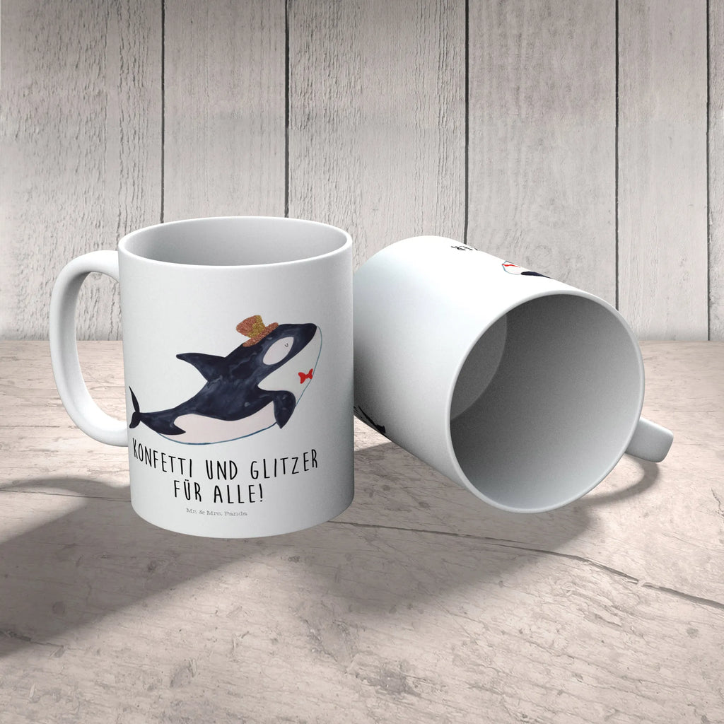 Child's mug orca cylinder coffee cup, kindergarten, camping mug, mug, plastic cup, drinking cup, Seafood, aquatic animals, ocean, sea, fish, shells, corals, reef, whale, narwhal, sea urchin, lobster, platypus, turtle, manatee, crocodile, orca, shrimp, gifts for seafood lovers, water world, underwater animals, underwater world, vacation, deep sea, seafood fans, gift ideas, seafood decoration, seafood posters, glitter, feast, confetti, party, celebration, congratulations, birthday