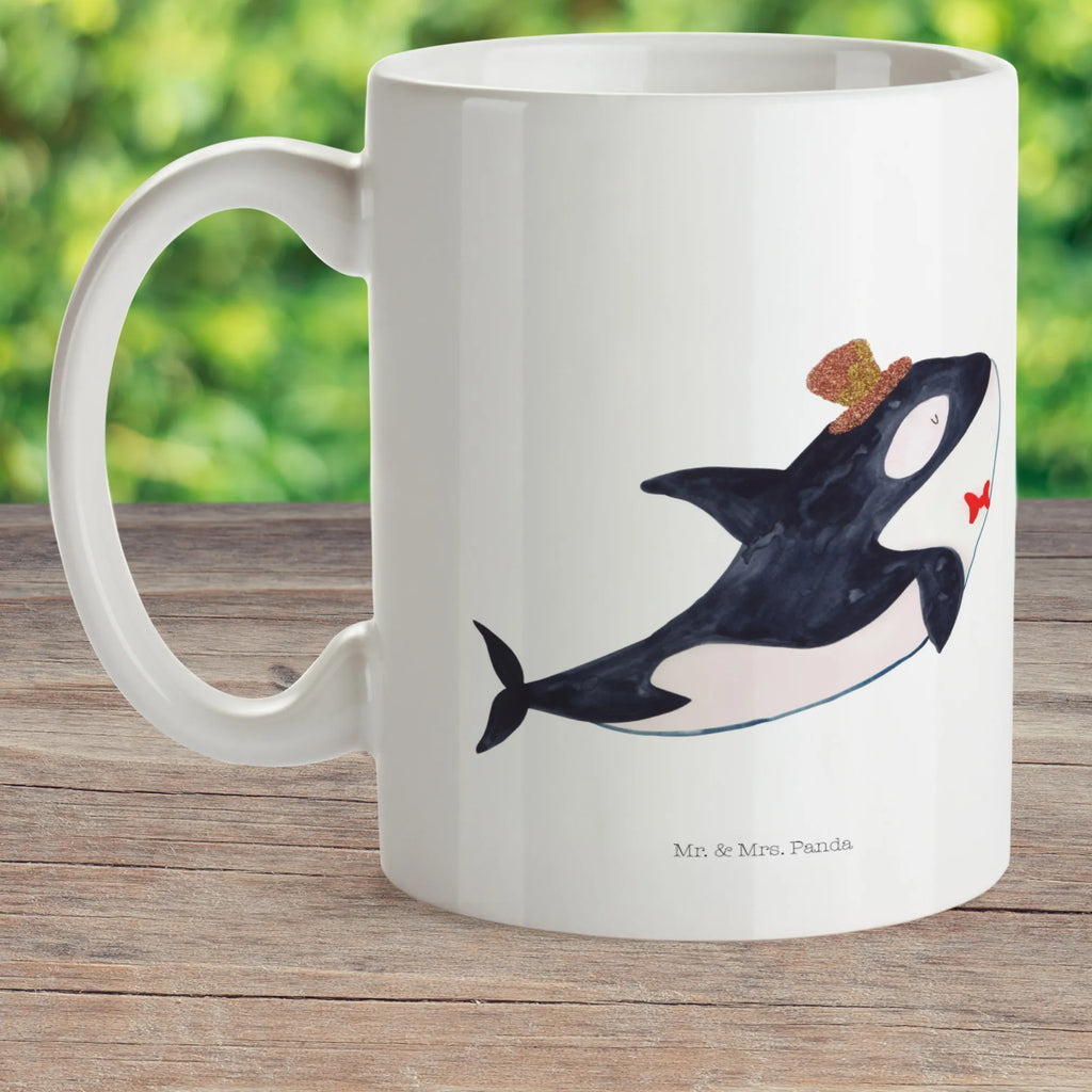 Child's mug orca cylinder coffee cup, kindergarten, camping mug, mug, plastic cup, drinking cup, Seafood, aquatic animals, ocean, sea, fish, shells, corals, reef, whale, narwhal, sea urchin, lobster, platypus, turtle, manatee, crocodile, orca, shrimp, gifts for seafood lovers, water world, underwater animals, underwater world, vacation, deep sea, seafood fans, gift ideas, seafood decoration, seafood posters, glitter, feast, confetti, party, celebration, congratulations, birthday