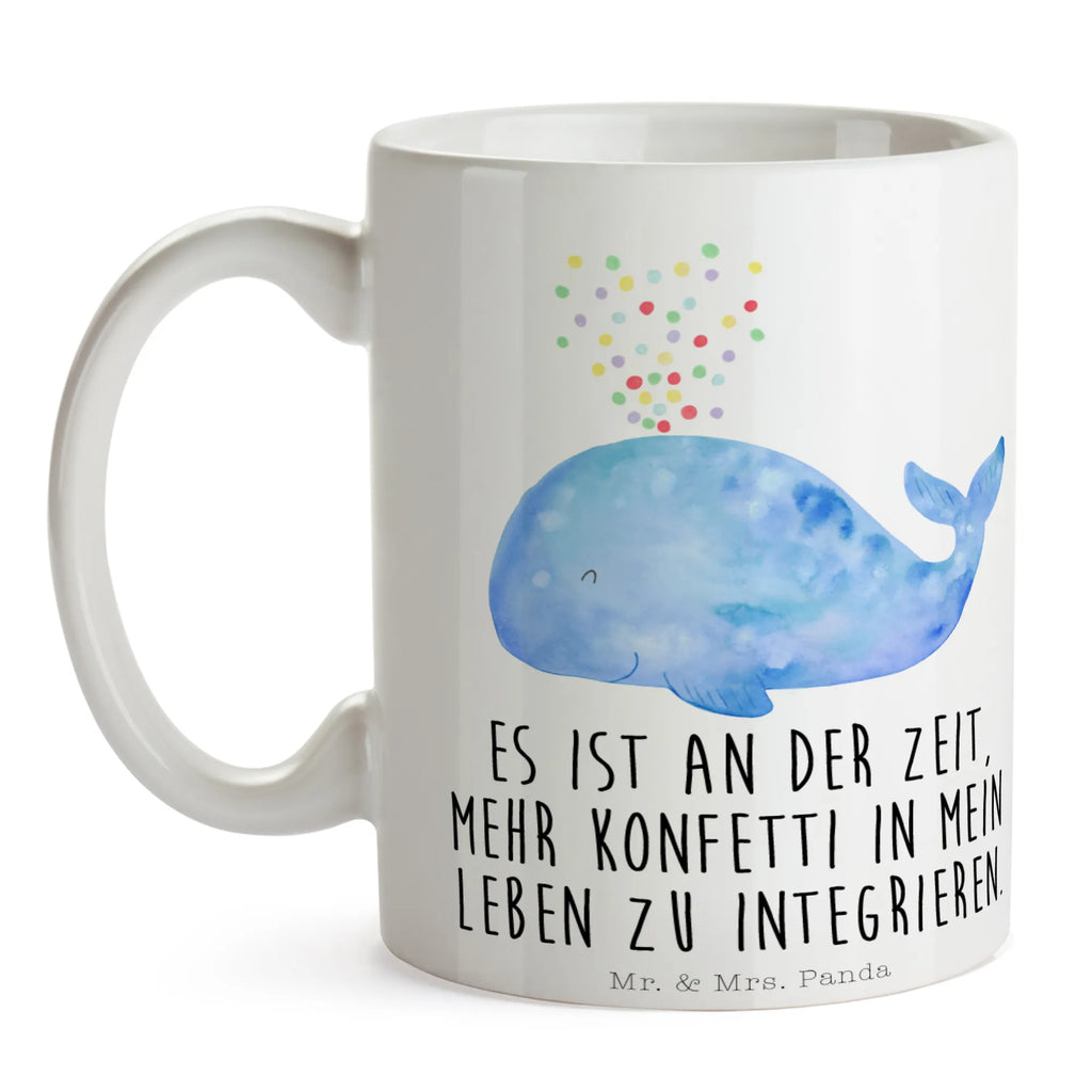 Mug whale confetti Tasse, Kaffeetasse, Teetasse, Becher, Kaffeebecher, Teebecher, Keramiktasse, Porzellantasse, Büro Tasse, Geschenk Tasse, Tasse Sprüche, Tasse Motive, Kaffeetassen, Tasse bedrucken, Designer Tasse, Cappuccino Tassen, Schöne Teetassen, Meerestiere, Meer, Urlaub, Wal, Konfetti, Wale, Motivation, Neuanfang, Trennung, Diät, Abnehmen, Neustart, Lebensabschnitt, Geburtstag