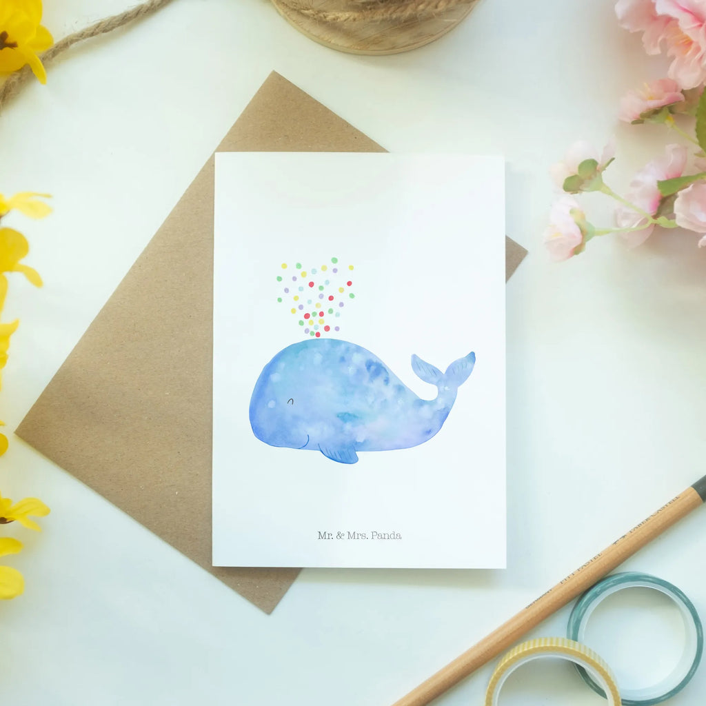 Grußkarte Wal Konfetti Klappkarte, Geburtstagskarte, Glückwunschkarte, Hochzeitskarte, Grußkarte, Ansichtskarten, Einladungskarte, Karte, Meerestiere, Meer, Urlaub, Neuanfang, Diät, Trennung, Wale, Abnehmen, Neustart, Konfetti, Wal, Geburtstag, Motivation, Lebensabschnitt