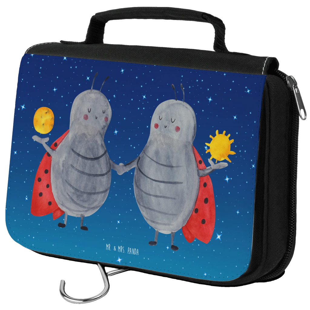 Wash bag Star sign twin Ladies, Cosmetic bag, Wash bag, To hang up, Gentlemen, Toilet bag, constellations, birthdays, astrology, zodiac, date of birth, month of birth, ladybird, twin sister, twin brother, birthday may, lucky beetle, gift may, gift june, twin zodiac sign, twins, twin gift