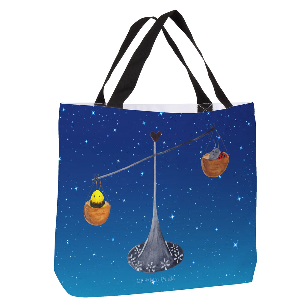 Shopper Star sign Scale Alltagstasche, Freizeittasche, Shopper, Einkaufstasche, Tragebeutel, Beutel, Strandtasche, Einkaufsbeutel, Schultasche, Schulbeutel, Tasche, Tierkreiszeichen, Sternzeichen, Horoskop, Astrologie, Aszendent, Biene, Gleichgewicht, Geburtstag Oktober, Waage Geschenk, Marienkäfer, Waage, Geschenk Oktober, Geschenk September, Geburtstag September, Hummel, Waage Sternzeichen