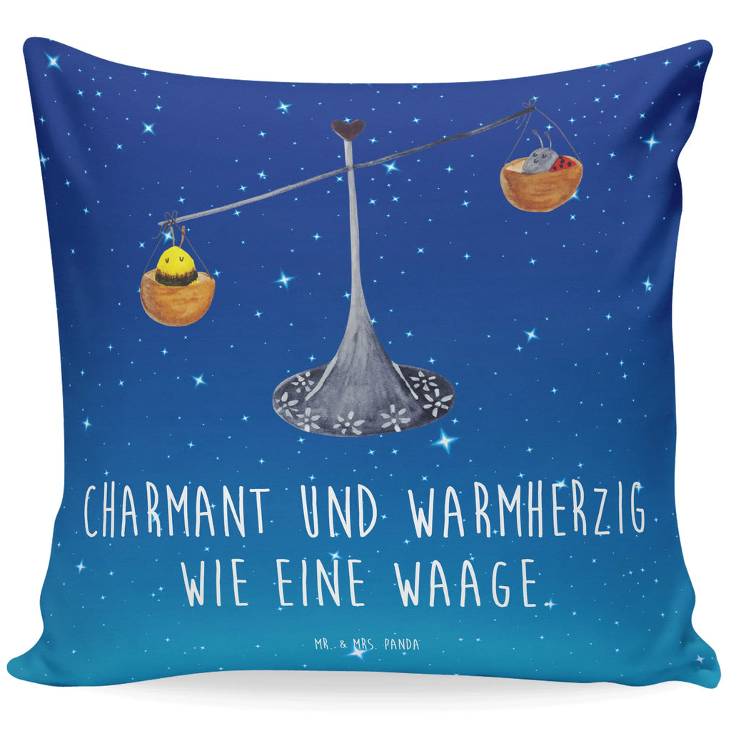 Cushion Star sign Scale pillow case, bedroom, couch, 40x40, bed, fluffy, 40 x 40, soft, pad, Pillow, pillows, settee, cushion, sofa, constellations, birthdays, astrology, zodiac, date of birth, month of birth, balance, birthday September, gift September, gift October, Libra zodiac sign, ladybird, Libra, Libra gift, bumble bee, birthday October, bee
