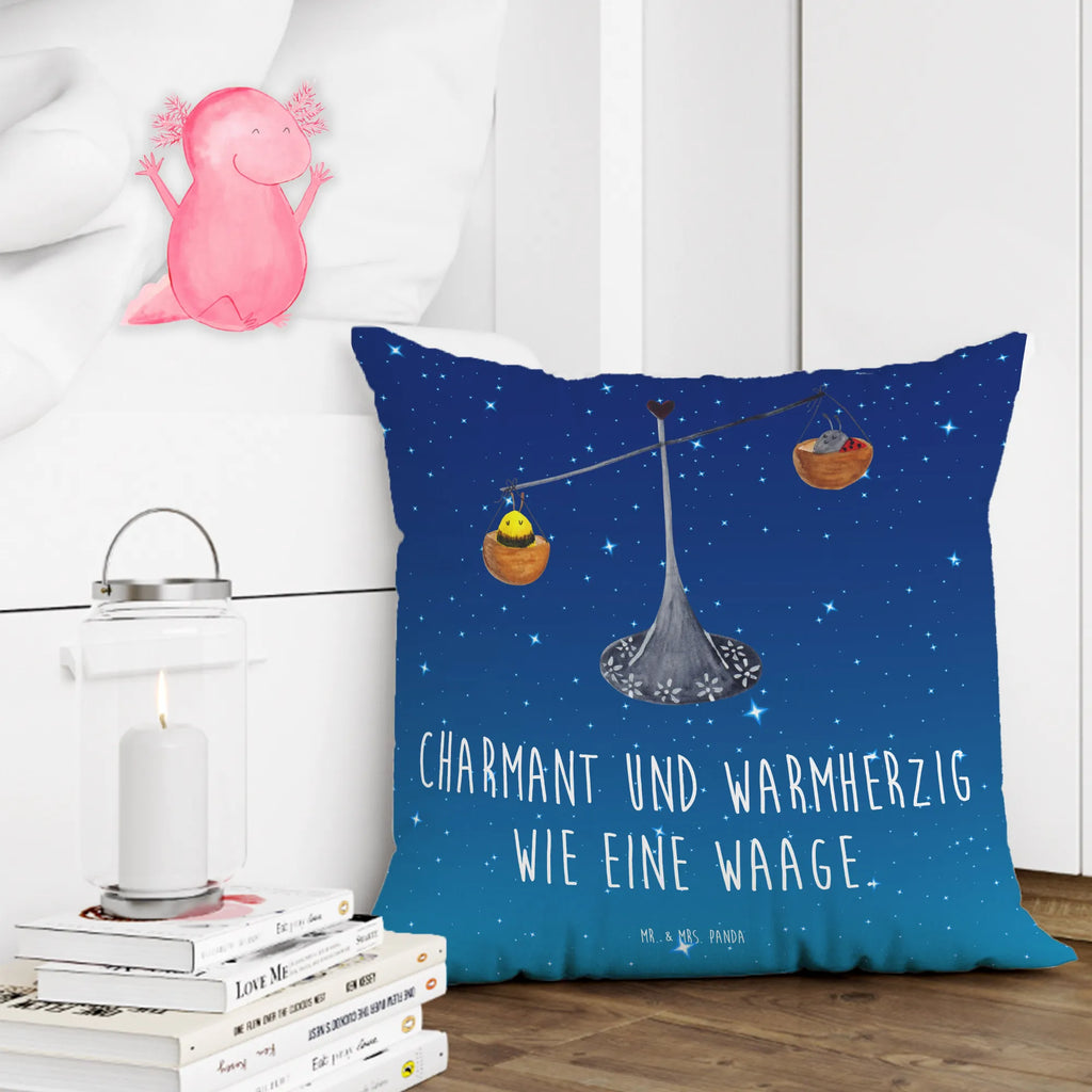 Cushion Star sign Scale pillow case, bedroom, couch, 40x40, bed, fluffy, 40 x 40, soft, pad, Pillow, pillows, settee, cushion, sofa, constellations, birthdays, astrology, zodiac, date of birth, month of birth, balance, birthday September, gift September, gift October, Libra zodiac sign, ladybird, Libra, Libra gift, bumble bee, birthday October, bee