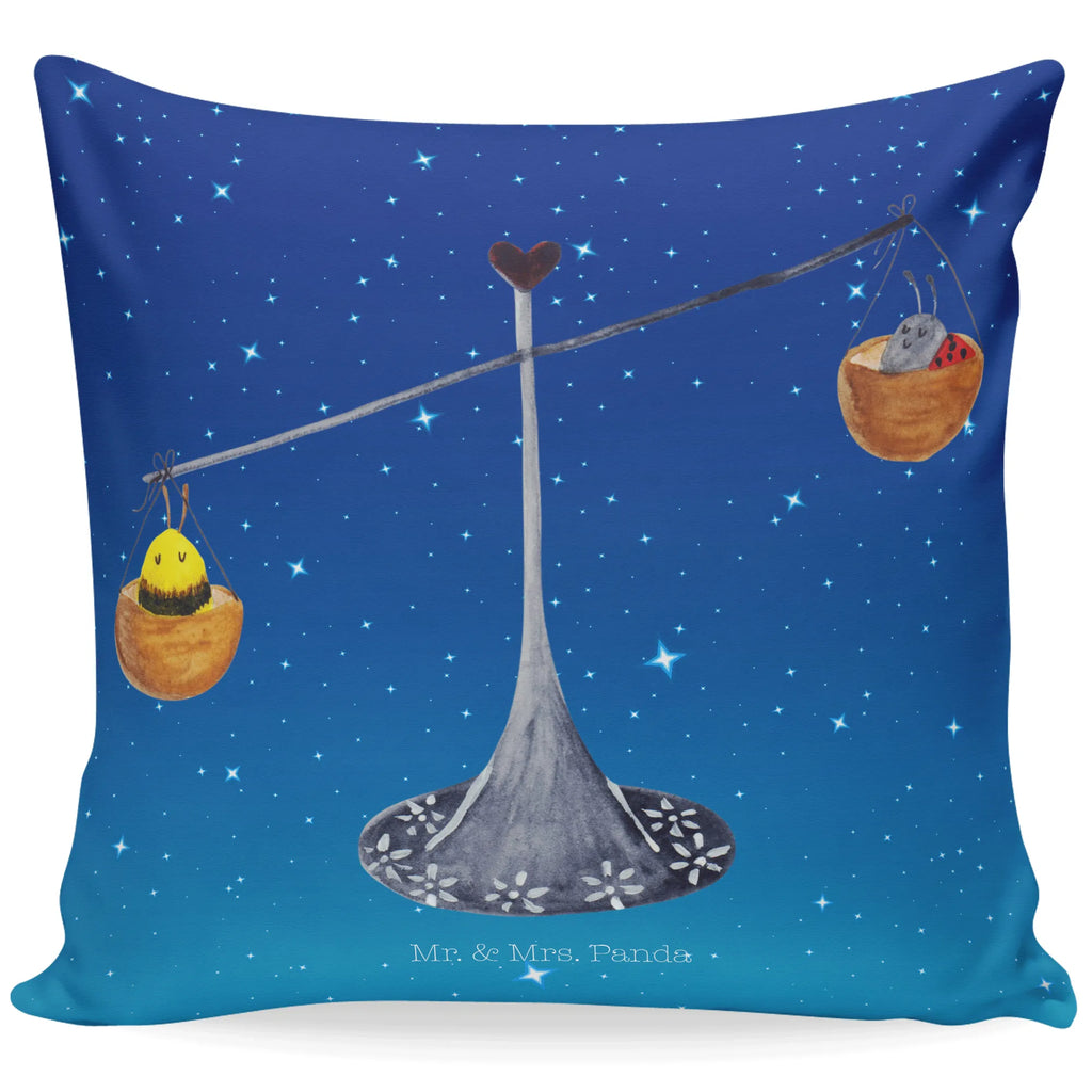 Cushion Star sign Scale pillow case, bedroom, couch, 40x40, bed, fluffy, 40 x 40, soft, pad, Pillow, pillows, settee, cushion, sofa, constellations, birthdays, astrology, zodiac, date of birth, month of birth, balance, birthday September, gift September, gift October, Libra zodiac sign, ladybird, Libra, Libra gift, bumble bee, birthday October, bee