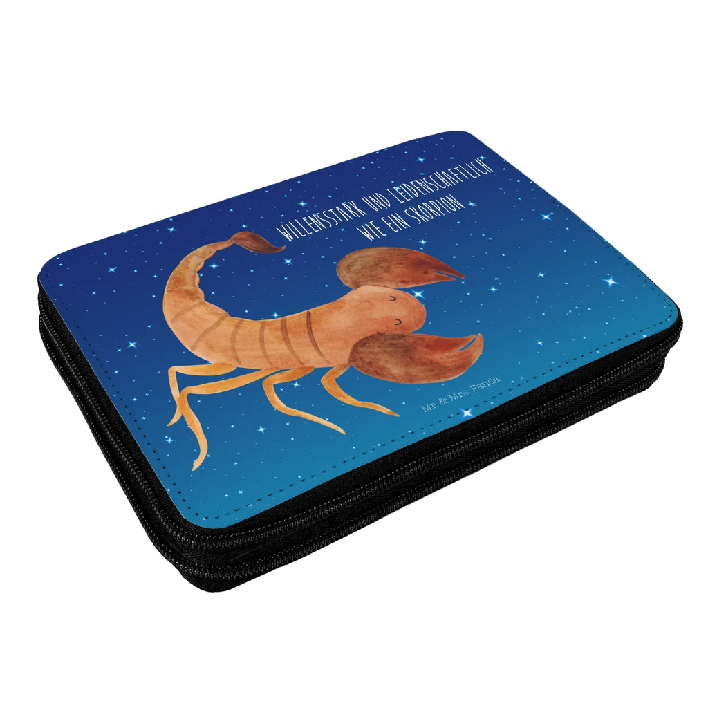 Leather folder Star sign Scorpio pen roll, pupil, motif, pencil case, enrolment, gift, child, primary school, pencil bag, school, constellations, birthdays, astrology, zodiac, date of birth, month of birth, gift october, scorpion star sign, gift november, birthday october, scorpions, scorpion gift, birthday november