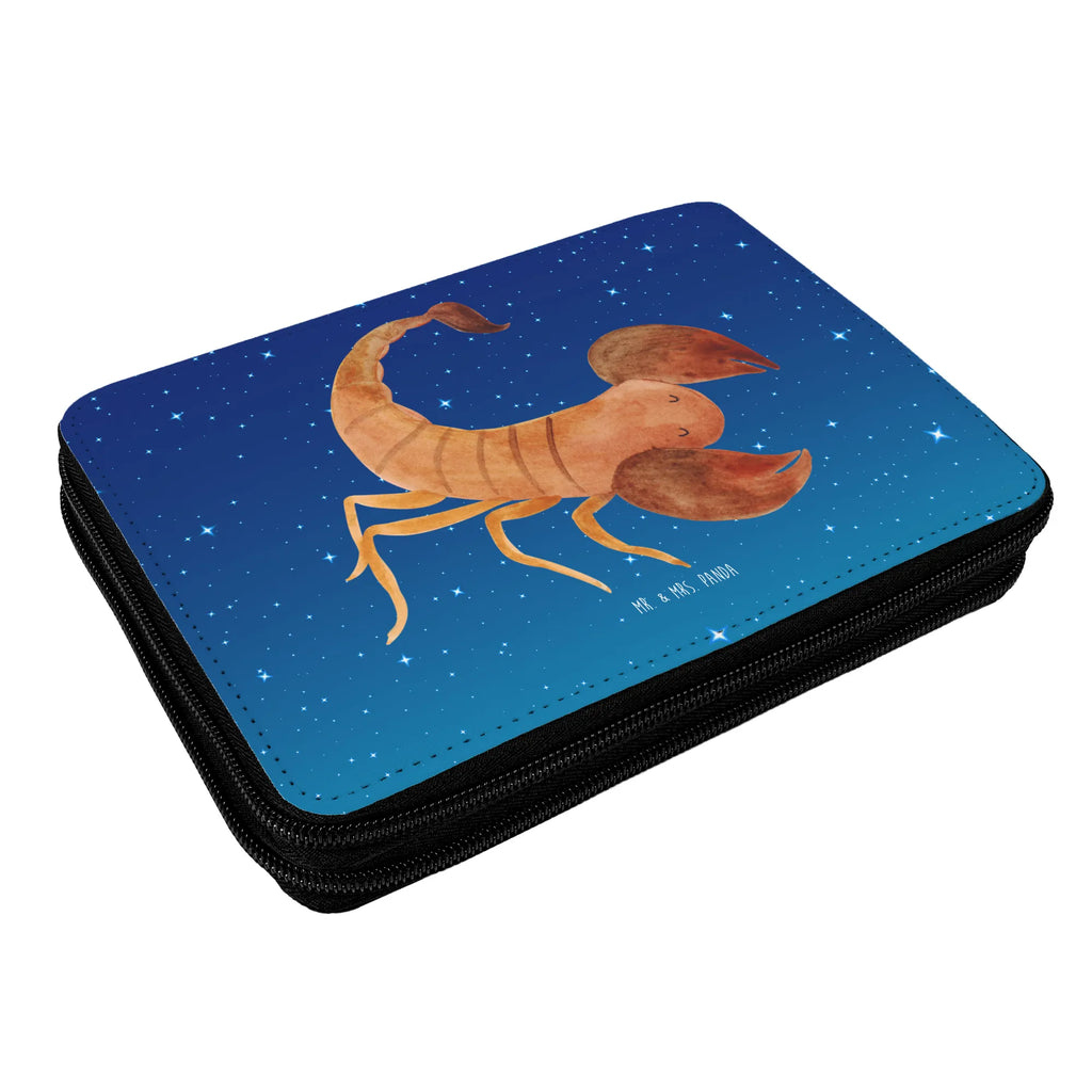 Leather folder Star sign Scorpio pen roll, pupil, motif, pencil case, enrolment, gift, child, primary school, pencil bag, school, constellations, birthdays, astrology, zodiac, date of birth, month of birth, gift october, scorpion star sign, gift november, birthday october, scorpions, scorpion gift, birthday november