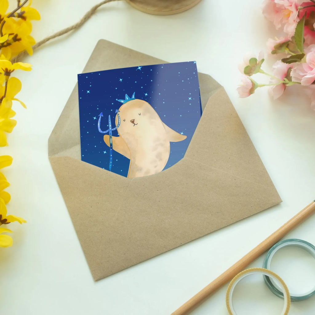 Kartka okolicznościowa znak zodiaku Wodnik Ansichtskarten, Geburtstagskarte, Karte, Einladungskarte, Hochzeitskarte, Glückwunschkarte, Klappkarte, Grußkarte, Tierkreiszeichen, Sternzeichen, Horoskop, Astrologie, Aszendent, Meer Geschenk, Geburtstag Februar, Geschenk Januar, Wassermann Geschenk, Geburtstag Januar, Geschenk Februar, Wassermann Sternzeichen, Nix, Meermann