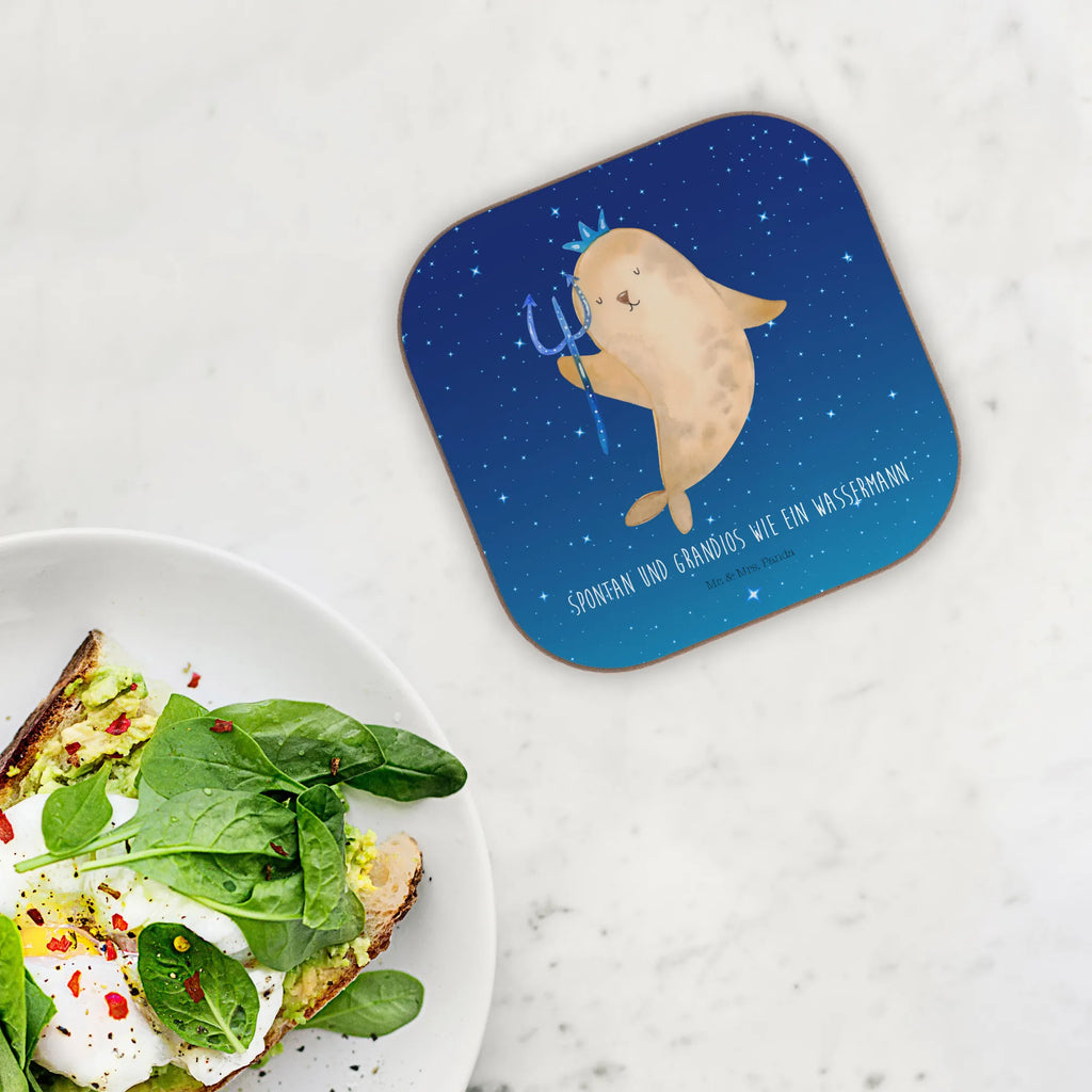 Square coaster Star sign Aquarius glass coasters, Coasters, gifts, gift, presents, breakfast, party, constellations, birthdays, astrology, zodiac, date of birth, month of birth, nix, birthday february, merman, sea gift, gift february, birthday january, gift january, aquarius gift, aquarius zodiac sign