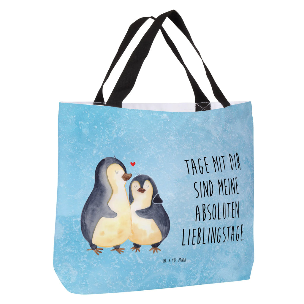 Shopper Pinguin umarmen Freizeittasche, Tragebeutel, Strandtasche, Schultertasche, Shopper, XXL Tasche, Alltagstasche, Stofftasche, Schultasche, Ausflug, XL, Einkaufsbeutel, Einkaufstasche, Tüte, Beutel, Schulbeutel, Pinguin, Liebesbeweis, Hochzeitsgeschenk, Liebesgeschenk, Verlobung, Liebespaar, Jahrestag, Hochzeitstag, Hochzeit, Liebe