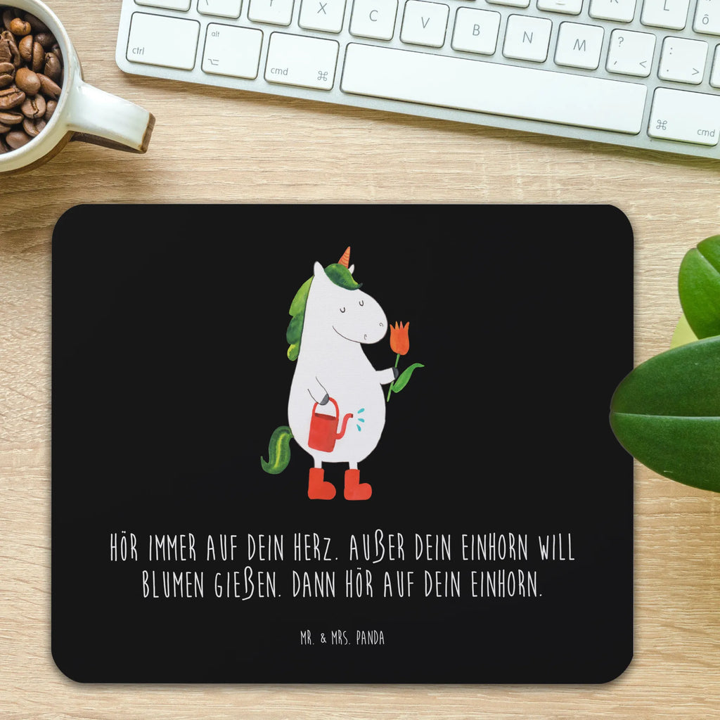 Mouse mat unicorn gardener Mouse, saying, fun, Mouse Pad, Pad, Office, Print, Work, Student, mousepad, Motif, PC, Gift, Study, unicorn, unicorns, Unicorn, Watering-Can, Girlfriend gift, gardener present, Flower, garden, gardener gift