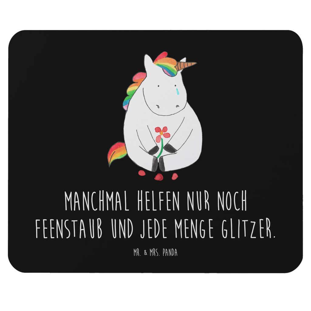 Mouse mat unicorn Sad Büroausstattung, Computer zubehör, Arbeitszimmer, Designer Mauspad, PC Zubehör, Mauspad Büro, Mousepad, Mauspad, Einzigartiges Mauspad, Mausunterlage, Einhorn, Einhörner, Einhorn Deko, Unicorn, Trösten. Freundschaft, Trauer, Glitzer, Blume, Freunde, Liebe, Grußkarte