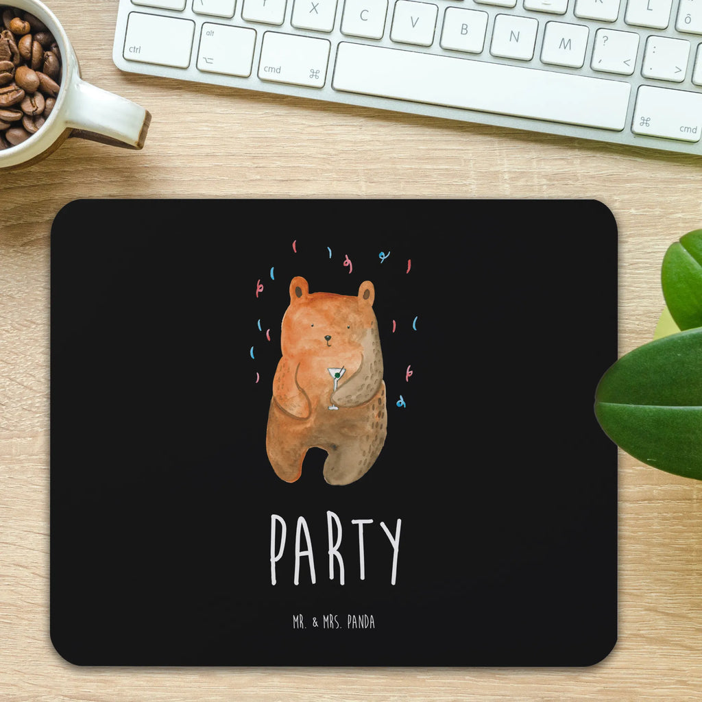 Mouse mat bear party mousepad, fun, Work, Pad, Mouse, Mouse Pad, PC, Office, Gift, saying, Print, Motif, Study, Student, bear, teddy, teddy bear, cuddly toy, Birthday, Good mood, Funny, Partying, Celebrate, Birthday present, Present, Party, Bring a present