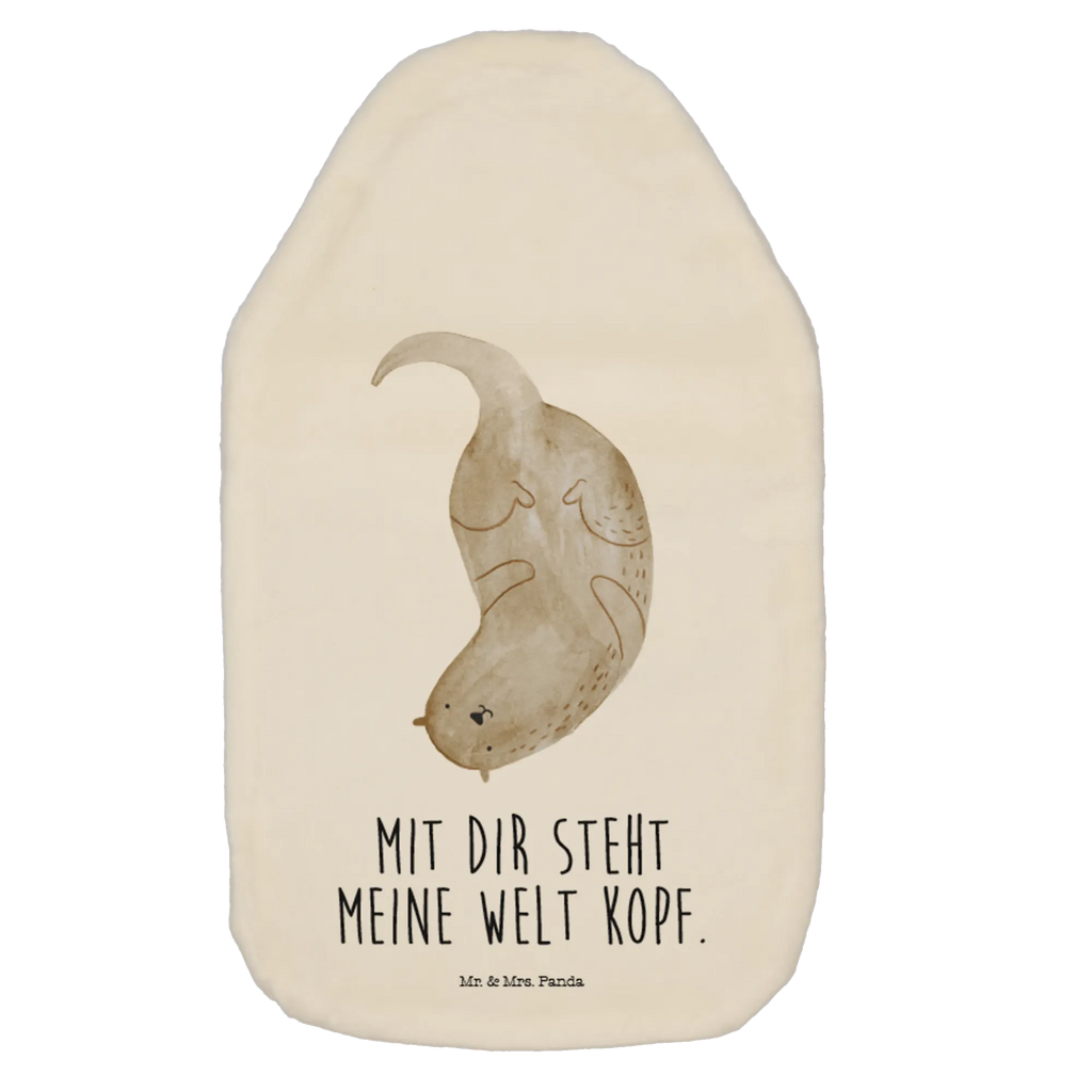 Termofor wydra Do góry nogami Kinderwärmflasche, Wärmflaschenbezug, Wärmekissen, Bettflasche, Körnerkissen, Kleine Wärmflasche, Wärmflasche mit Bezug, Wärmflasche, Otter, Fischotter, Seeotter, Otter Seeotter See Otter