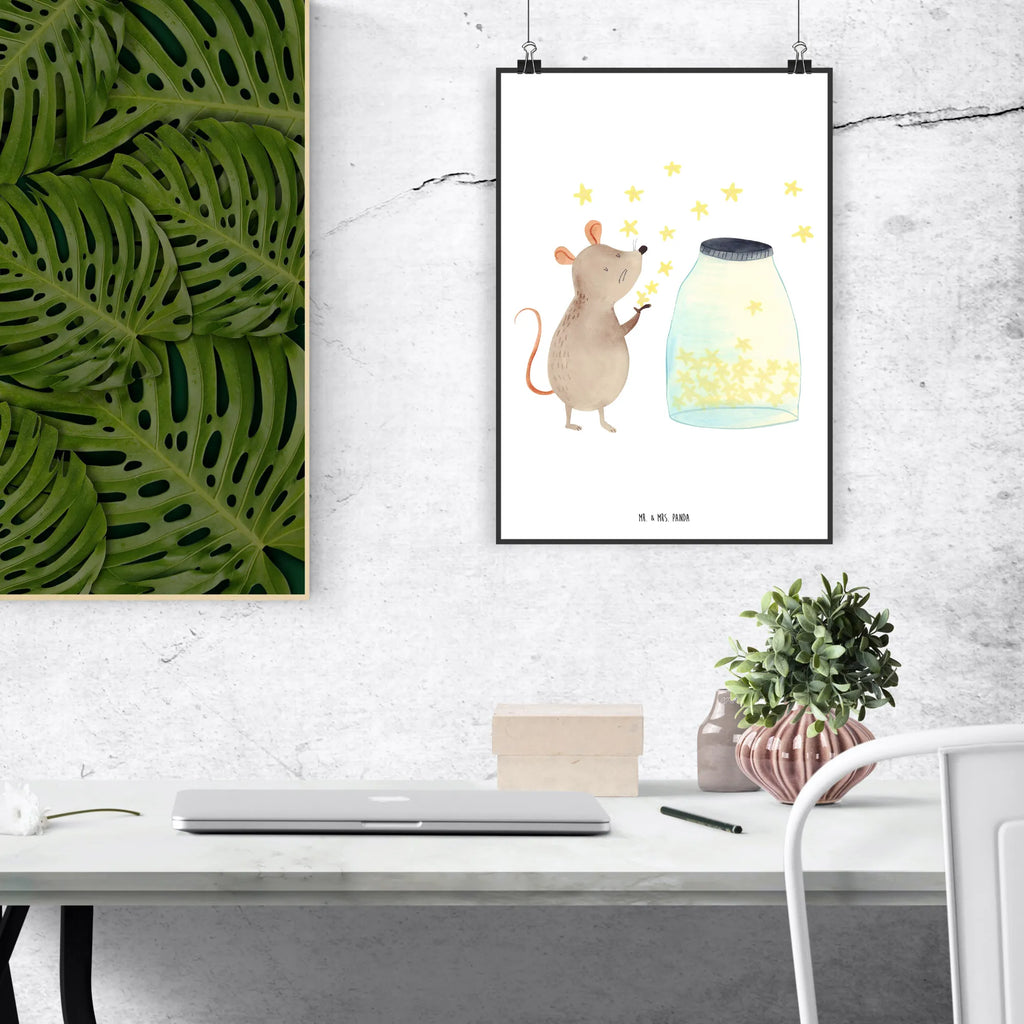 Poster Mouse Stars Wanddekoration, Wanddeko Bild, Handgemaltes Poster, Küchenposter, Designposter, Wandposter, Bild, Raumdekoration, Posterdruck, Kinderposter, Mr. & Mrs. Panda Poster, Wanddeko, Kunstdruck, Poster, Tiermotive, Gute Laune, lustige Sprüche, Tiere, erstes Kind, Sterne, Geburtstag, Taufgeschenk, Schwangerschaft, Wunsch, Geburt, Träume, Taufe, Kindergeburtstag, Kind, Hoffnung, Maus