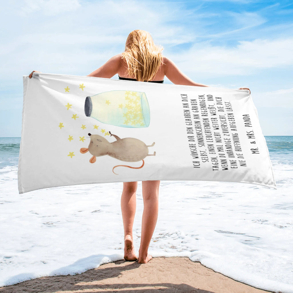 XL ręcznik kąpielowy mysz Gwiazdy Motywy zwierzęce, dobra energia, zabawne powiedzonka, zwierzęta