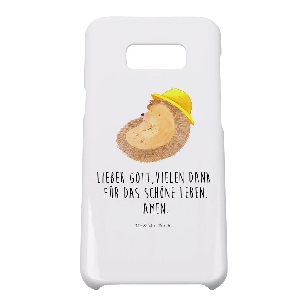 Phone case Hedgehog Pray cover, mobile phone, Iphone X, case, Iphone 10, mobile phone case, mobile cover, small animals, cute, funny, cute animal motives, hand drawn, small world, funny sayings, good mood, happy, gifts, gift ideas, special gifts, animal lover, card, pray, gratitude, Amen, enjoy, life, God, be grateful, hedgehog with hat, hedgehog, sun hat