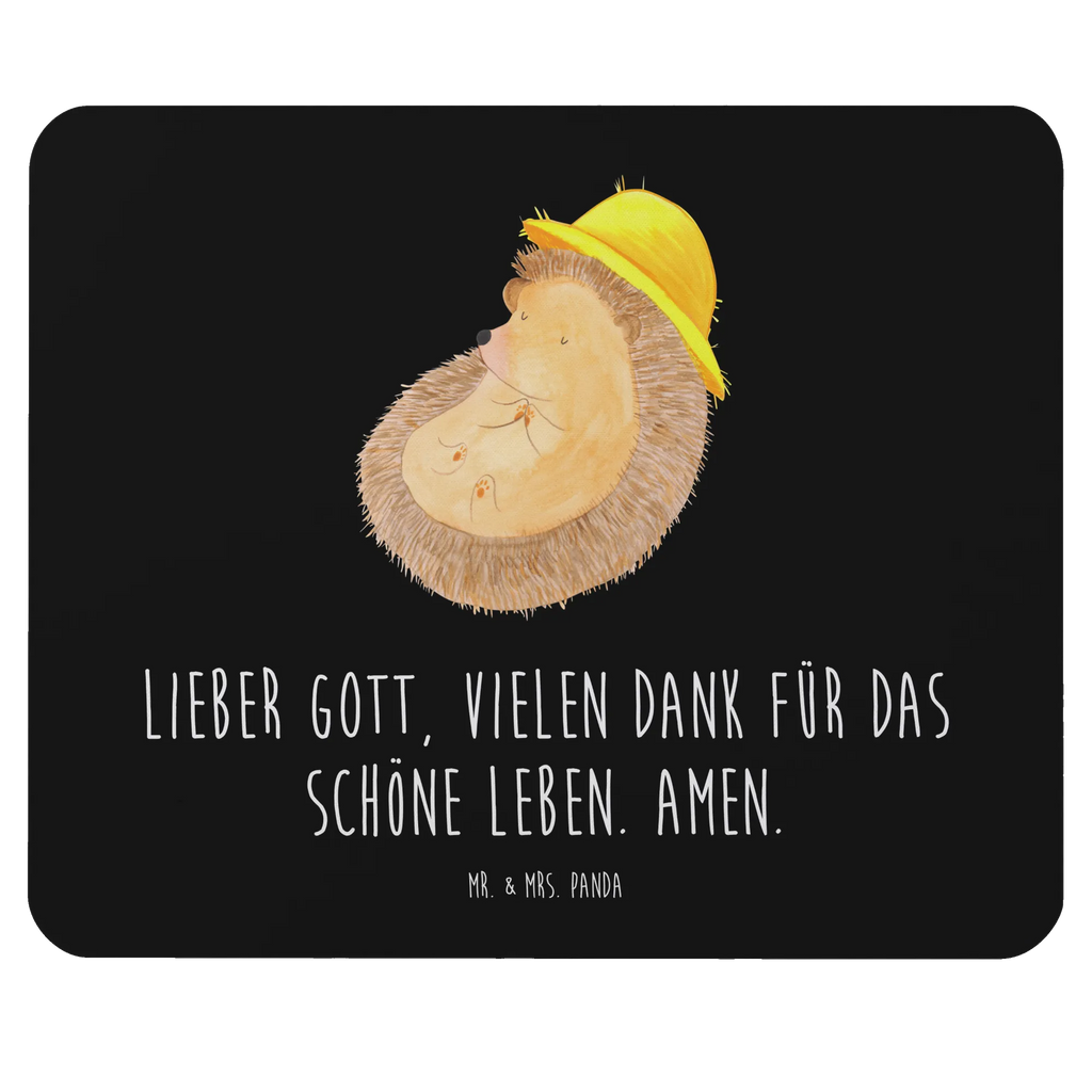 Mauspad Igel betet Mausunterlage, Computer zubehör, Arbeitszimmer, PC Zubehör, Mauspad Büro, Einzigartiges Mauspad, Mousepad, Mauspad, Designer Mauspad, Büroausstattung, Tiermotive, Gute Laune, lustige Sprüche, Tiere, Dankbarkeit, dankbar, genießen, beten, Amen, Gott, Igel mit Hut, Igel, Leben, Dankbar sein, Sonnenhut
