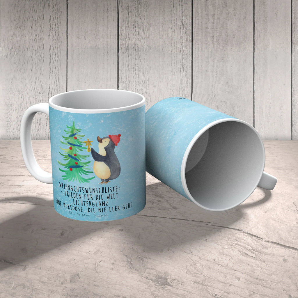 Tasse Pinguin Weihnachtsbaum Porzellantasse, Tasse mit Zitaten, Geschenktasse, Tasse, Keramiktasse, Kaffeetasse, Bürotasse, Tasse mit Motiven, Teetasse, Winter, Weihnachten, Weihnachtsdeko, Nikolaus, Advent, Heiligabend, Wintermotiv, Pinguin