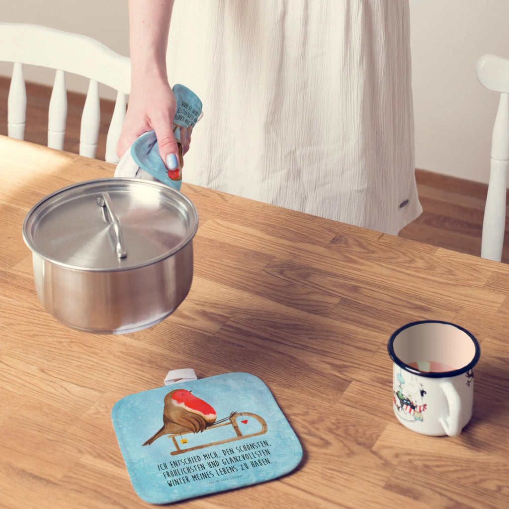 2er Set Topflappen  Rotkehlchen Schlitten Ofenhandschuh, Topflappen, Topflappen Set, Topfhandschuhe, Topflappen mit Spruch, Topflappenset, Schöne Topflappen, Ofenhandschuhe, Topflappen 2er Set, Topfuntersetzer, Topfhandschuh, Topflappen lustig, Winter, Weihnachten, Weihnachtsdeko, Nikolaus, Advent, Heiligabend, Wintermotiv, Vogel, Schlitten