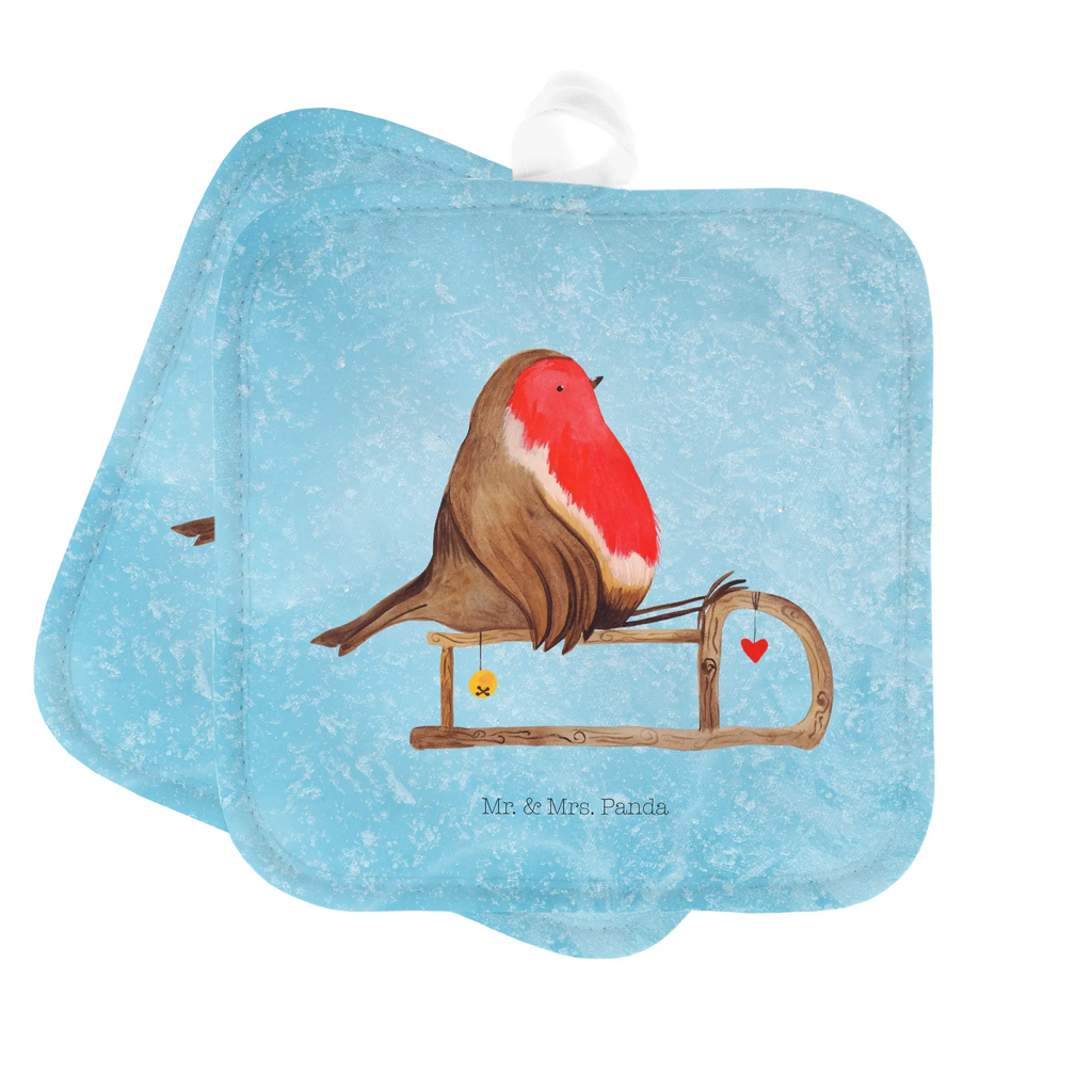 2er Set Topflappen  Rotkehlchen Schlitten Ofenhandschuh, Topflappen, Topflappen Set, Topfhandschuhe, Topflappen mit Spruch, Topflappenset, Schöne Topflappen, Ofenhandschuhe, Topflappen 2er Set, Topfuntersetzer, Topfhandschuh, Topflappen lustig, Winter, Weihnachten, Weihnachtsdeko, Nikolaus, Advent, Heiligabend, Wintermotiv, Vogel, Schlitten