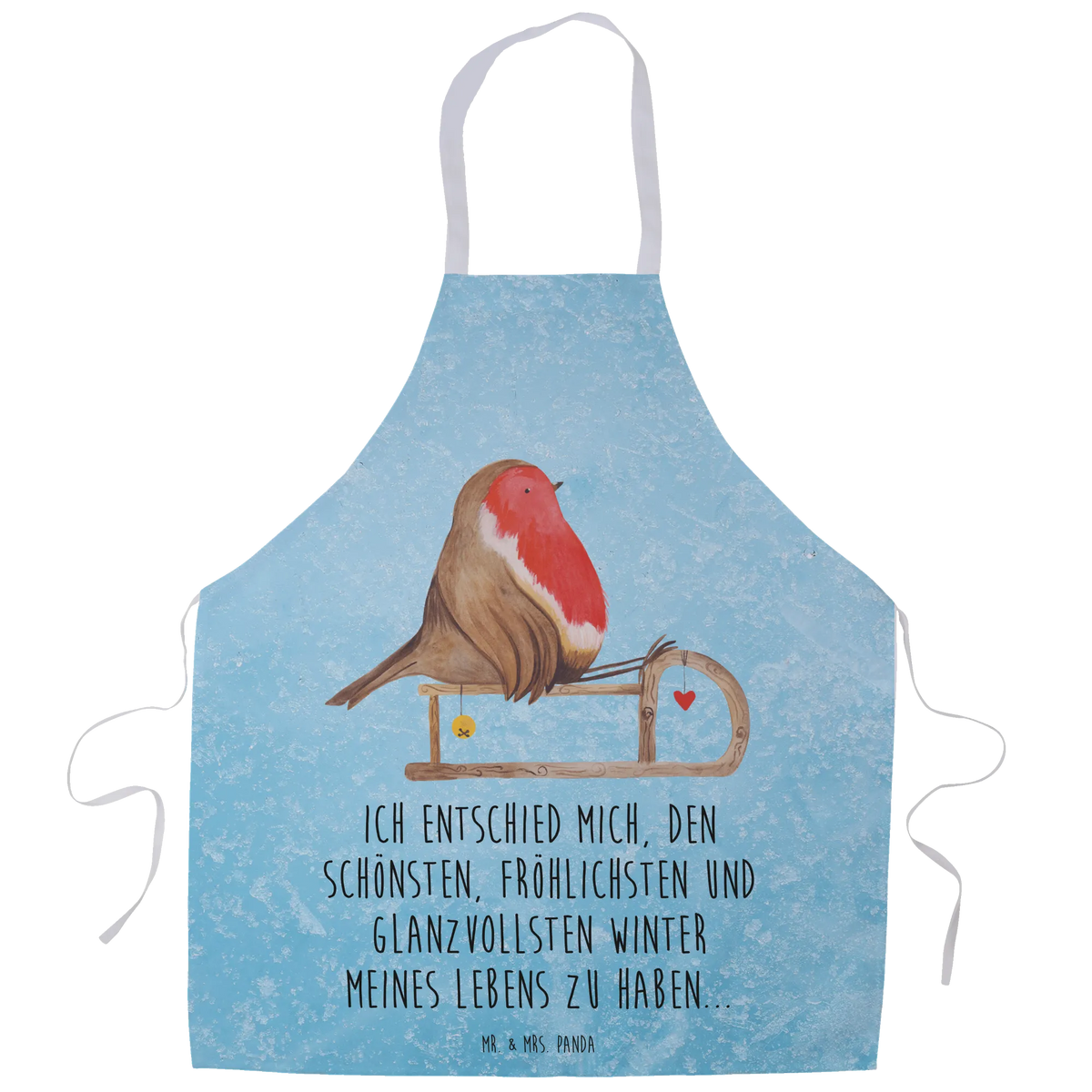 Kochschürze Rotkehlchen Schlitten