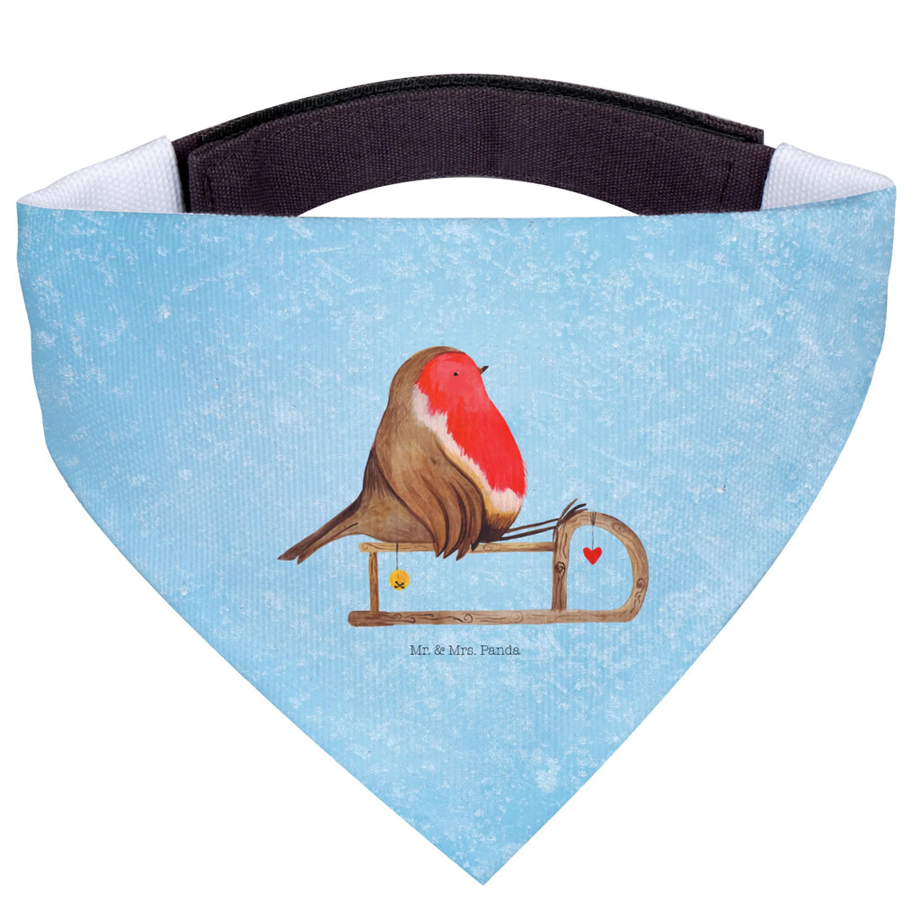 Hundehalstuch Rotkehlchen Schlitten Tuch, Halstuch, Hundehalstuch, Mittelgroße Hunde, Mittel, Hunde, Winter, Weihnachtsdeko, Nikolaus, Weihnachten, Advent, Heiligabend, Wintermotiv, Schlitten, Vogel