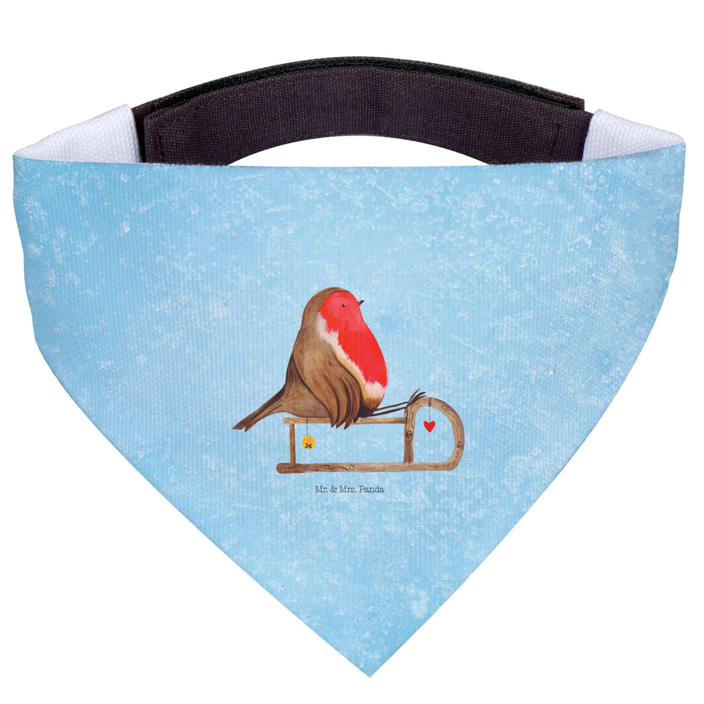 Hundehalstuch Rotkehlchen Schlitten Tuch, Halstuch, Hundehalstuch, Mittelgroße Hunde, Mittel, Hunde, Winter, Weihnachtsdeko, Nikolaus, Weihnachten, Advent, Heiligabend, Wintermotiv, Schlitten, Vogel