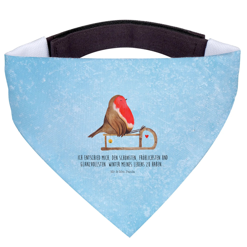 Hundehalstuch Rotkehlchen Schlitten Tuch, Halstuch, Hundehalstuch, Mittelgroße Hunde, Mittel, Hunde, Winter, Weihnachtsdeko, Nikolaus, Weihnachten, Advent, Heiligabend, Wintermotiv, Schlitten, Vogel