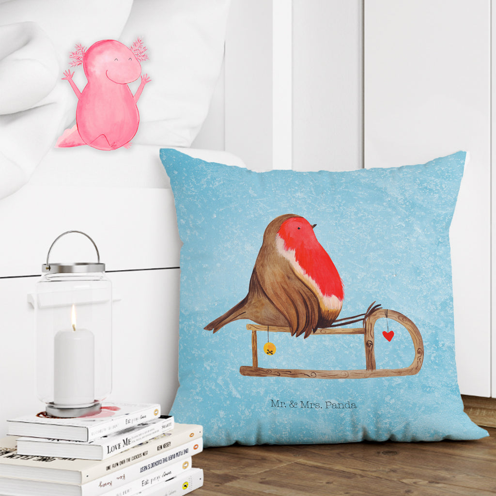 40x40 Kissen Rotkehlchen Schlitten Kopfkissen, sitzkissen, Dekokissen Sofa, Sofakissen, Zierkissen, Dekokissen, Kissenhülle, Dekokissen 40x40, Sofakissen 40x40, Kissenhülle 40x40, Kopfkissen 40x40, Couchkissen, Kissen 40x40, Kissenbezug 40x40, Kissenbezüge, Kissen, Kissen 40x40 Waschbar, Motivkissen, sofakissen, Winter, Weihnachten, Weihnachtsdeko, Nikolaus, Advent, Heiligabend, Wintermotiv, Schlitten, Vogel