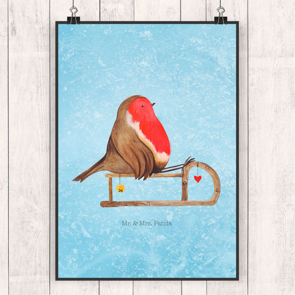 Poster Rotkehlchen Schlitten bild für wand, Poster, schlafzimmer poster, Raumdekoration, Handgemaltes Poster, Designposter, Bild, Wanddeko Bild, Wanddeko, Kinderposter, poster sprüche, großes poster, Mr. & Mrs. Panda Poster, Wanddekoration, Kunstdruck, Deko Bild, Küchenposter, kinderzimmer poster, Posterdruck, Wandposter, plakat, Wandbild, Wintermotiv, Heiligabend, Advent, Nikolaus, Weihnachtsdeko, Winter, Weihnachten, Schlitten, Vogel