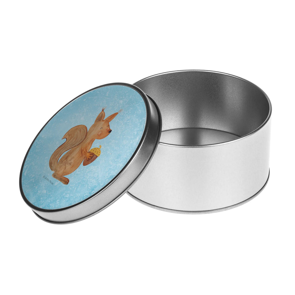 Round tin Squirrel Christmas time cookie tin, tin can, gift box, storage, tin, storage tin, Winter, Christmas, Christmas time, snow, Bird, Happy New Year, Merry Christmas, Christmas Greeting, Christmas Theme, Xmas, New Year