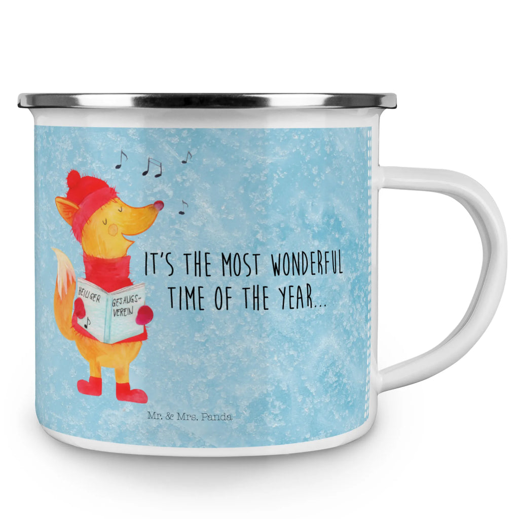 Kempingowy kubek emaliowany lis Śpiewak Emaille Tasse, Teetasse, Emaille Becher, Blechtasse, becher emaille, Tasse, Campingtasse, wandertasse, Teebecher, Tasse Emaille, metallbecher, Kaffeebecher, Emailletasse, blechbecher, Pott, Kaffeetasse, Reisebecher, Trinkbecher, Becher, wanderbecher, Campingbecher, emaillebecher, reisetasse, Metalltasse, Winter, Heiligabend, Nikolaus, Wintermotiv, Weihnachtsdeko, Weihnachten, Advent, Singen, Geschenk Sänger, Weihnachtslieder, Füchse, Sänger, Fuchs