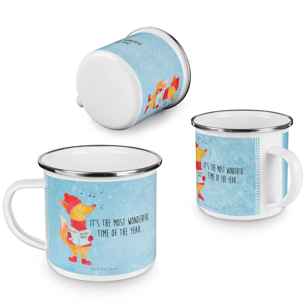Kempingowy kubek emaliowany lis Śpiewak Emaille Tasse, Teetasse, Emaille Becher, Blechtasse, becher emaille, Tasse, Campingtasse, wandertasse, Teebecher, Tasse Emaille, metallbecher, Kaffeebecher, Emailletasse, blechbecher, Pott, Kaffeetasse, Reisebecher, Trinkbecher, Becher, wanderbecher, Campingbecher, emaillebecher, reisetasse, Metalltasse, Winter, Heiligabend, Nikolaus, Wintermotiv, Weihnachtsdeko, Weihnachten, Advent, Singen, Geschenk Sänger, Weihnachtslieder, Füchse, Sänger, Fuchs