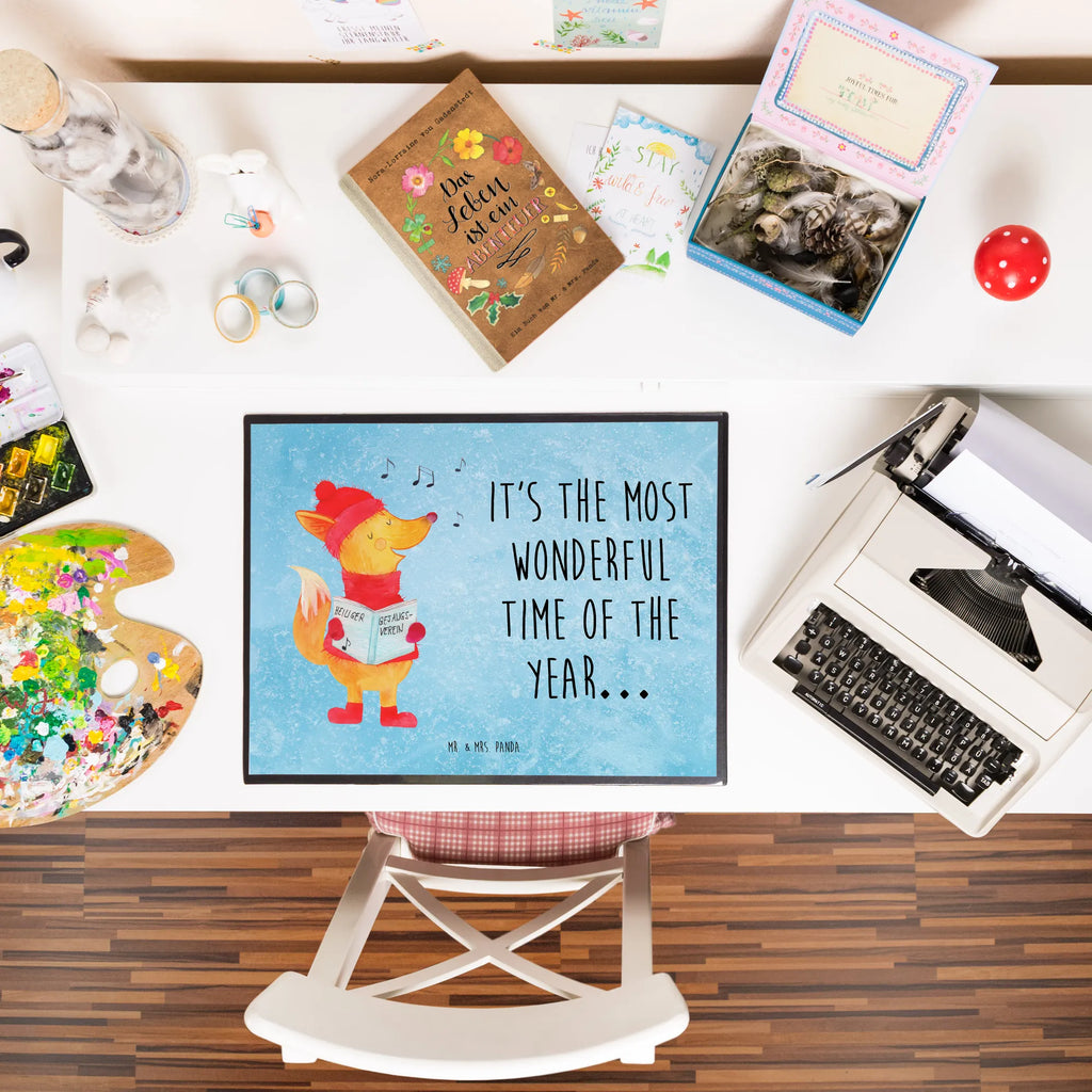 Schreibtischunterlage Fuchs Sänger tischmatten, tischpad, schreibmatte, tischauflage, Schreibtischauflage, tischauflagen, Tischunterlage, arbeitsmatte, schreibtischmatte, tischmatte, schreibauflage, Schreibtisch Matte, schreibauflagen, arbeitsunterlage, schreibtischauflagen, schreibtischunterlage, Schreibunterlage, Schreibtisch Unterlagen, schreibtischunterlagen, tischpads, pultunterlage, Winter, Heiligabend, Nikolaus, Wintermotiv, Weihnachtsdeko, Weihnachten, Advent, Geschenk Sänger, Fuchs, Weihnachtslieder, Füchse, Singen, Sänger