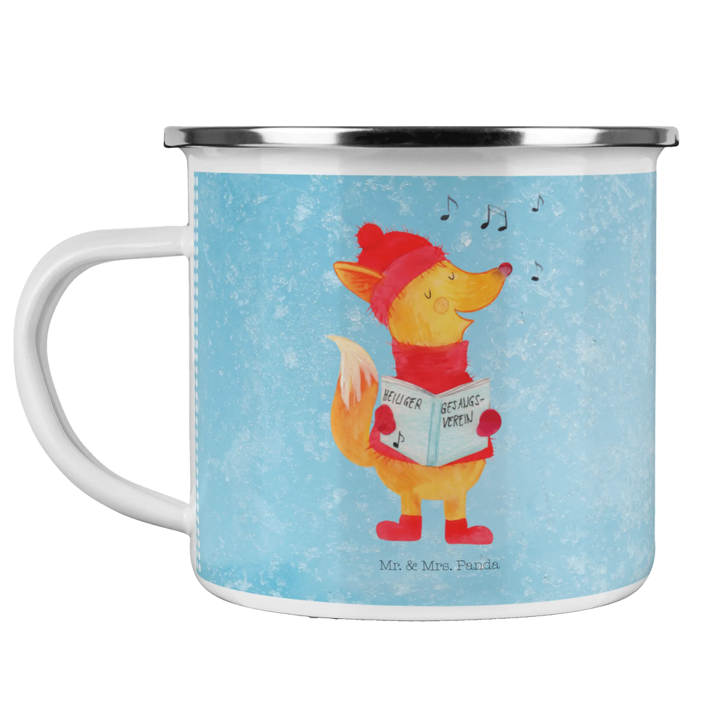 Kempingowy kubek emaliowany lis Śpiewak Emaille Tasse, Teetasse, Emaille Becher, Blechtasse, becher emaille, Tasse, Campingtasse, wandertasse, Teebecher, Tasse Emaille, metallbecher, Kaffeebecher, Emailletasse, blechbecher, Pott, Kaffeetasse, Reisebecher, Trinkbecher, Becher, wanderbecher, Campingbecher, emaillebecher, reisetasse, Metalltasse, Winter, Heiligabend, Nikolaus, Wintermotiv, Weihnachtsdeko, Weihnachten, Advent, Singen, Geschenk Sänger, Weihnachtslieder, Füchse, Sänger, Fuchs