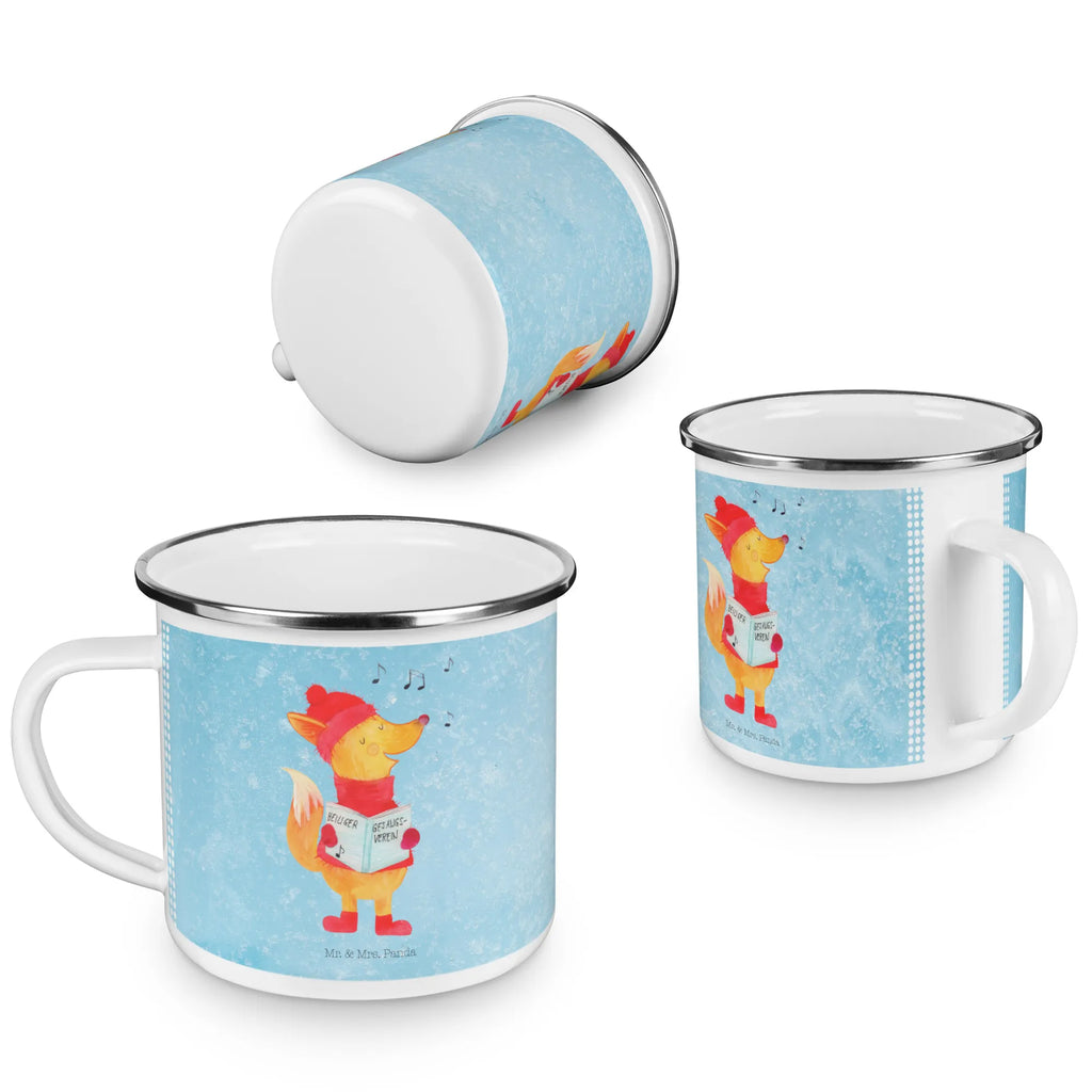 Kempingowy kubek emaliowany lis Śpiewak Emaille Tasse, Teetasse, Emaille Becher, Blechtasse, becher emaille, Tasse, Campingtasse, wandertasse, Teebecher, Tasse Emaille, metallbecher, Kaffeebecher, Emailletasse, blechbecher, Pott, Kaffeetasse, Reisebecher, Trinkbecher, Becher, wanderbecher, Campingbecher, emaillebecher, reisetasse, Metalltasse, Winter, Heiligabend, Nikolaus, Wintermotiv, Weihnachtsdeko, Weihnachten, Advent, Singen, Geschenk Sänger, Weihnachtslieder, Füchse, Sänger, Fuchs