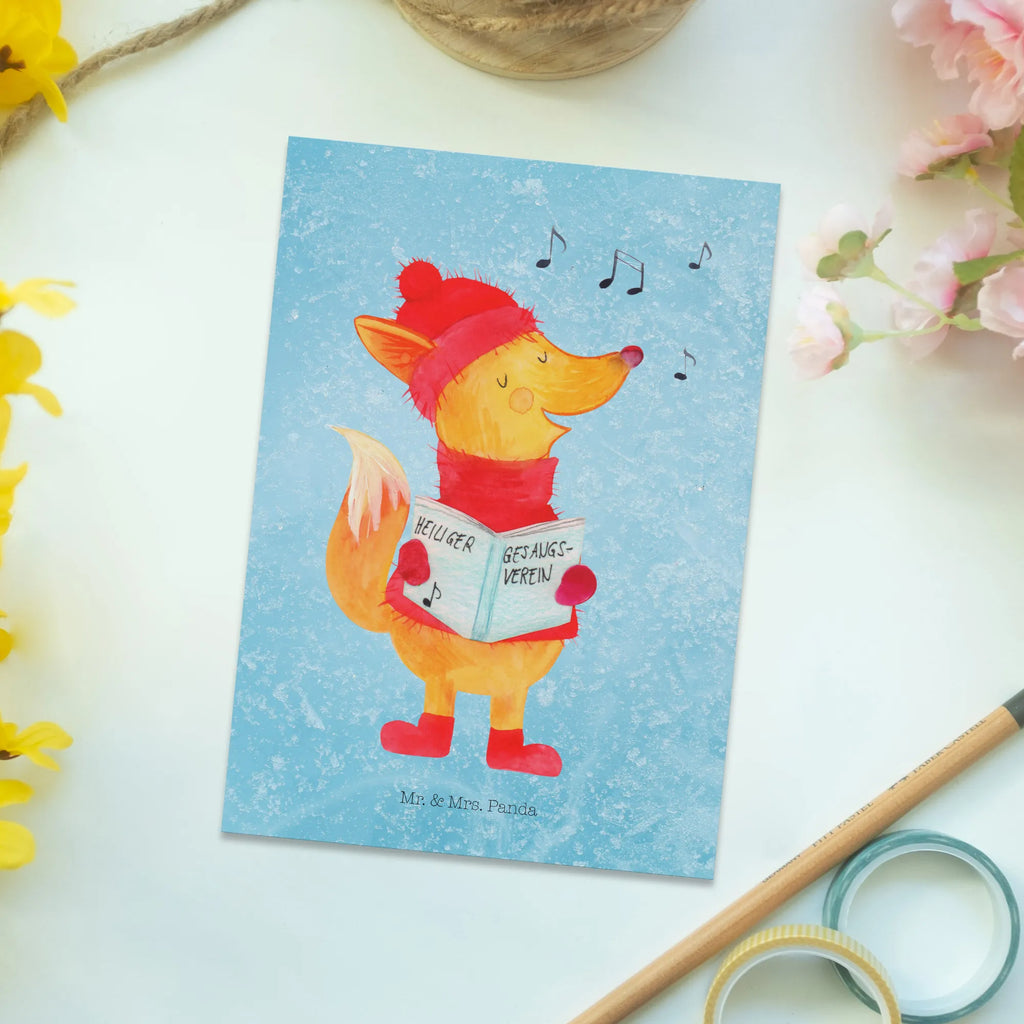 Postkarte Fuchs Sänger Ansichtskarten, Karte, Ansichtskarte, Geschenkkarte, Grußkarte, Einladung Geburtstag, Postkarte, Geburtstagskarte, Einladung, Einladungskarte, Einladungskarten Geburtstag, Dankeskarte, Winter, Weihnachten, Weihnachtsdeko, Nikolaus, Advent, Heiligabend, Wintermotiv, Geschenk Sänger, Füchse, Fuchs, Weihnachtslieder, Singen, Sänger