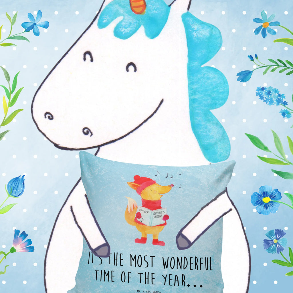 40x40 poduszka lis Śpiewak Zima, Boże Narodzenie, dekoracje świąteczne, Mikołaj, Adwent, Wigilia, zimowy motyw