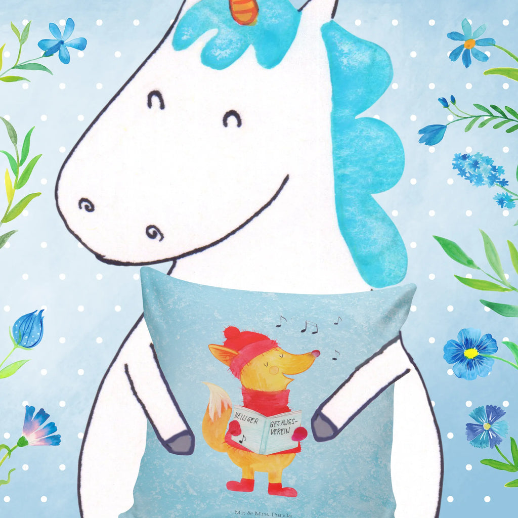 40x40 poduszka lis Śpiewak Zima, Boże Narodzenie, dekoracje świąteczne, Mikołaj, Adwent, Wigilia, zimowy motyw