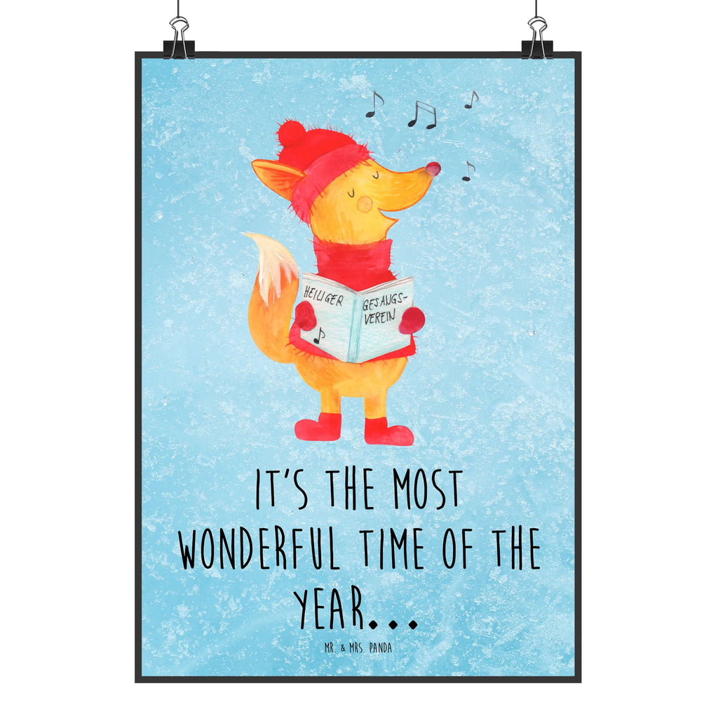 Poster Fuchs Sänger kunstposter, kunstdruck poster, Bild für Wand, Mr. & Mrs. Panda Poster, drucke, Kunstdruck, Posterdruck, grafikposter, kunst für die wand, Plakat, Bild, Wandbild, wanddeko, Poster, Wanddekoration, Wandschmuck, Designposter, Deko Bild, Wandposter, wandkunst, wanddruck, Wanddeko Bild, Wintermotiv, Heiligabend, Advent, Nikolaus, Weihnachtsdeko, Winter, Weihnachten, Geschenk Sänger, Füchse, Sänger, Fuchs, Singen, Weihnachtslieder