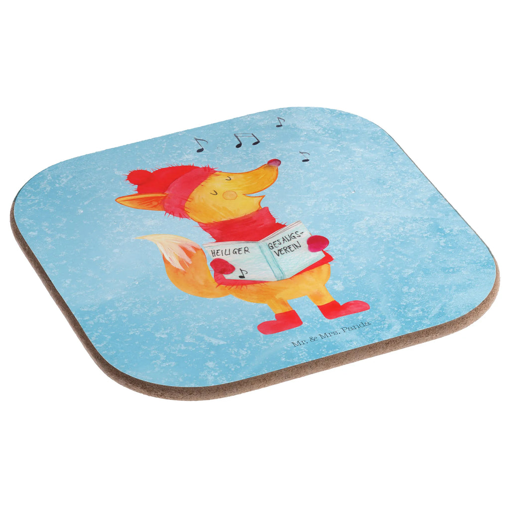 Square coaster Fox Singer Holzuntersetzer, Untersetzer für Gläser, Bierdeckel, Korkuntersetzer, Untersetzer Design, Untersetzer, Getränkeuntersetzer, Glasuntersetzer, Untersetzer aus Holz, Tassen Untersetzer, Untersetzer Holz, Untersetzer Gläser, Winter, Weihnachten, Weihnachtsdeko, Nikolaus, Advent, Heiligabend, Wintermotiv, Fuchs, Weihnachtslieder, Füchse, Sänger, Singen, Geschenk Sänger