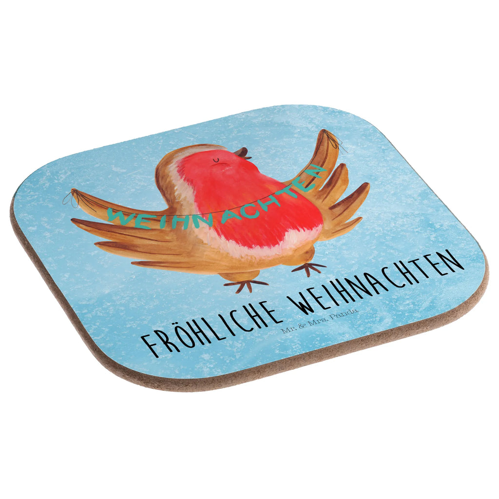 Square coaster robin Christmas presents, Coasters, breakfast, party, gifts, glass coasters, gift, Winter, Christmas, Christmas time, snow, winter, Merry Christmas, Christmas motif, Christmas greeting, xmas, bird, Christmas Eve