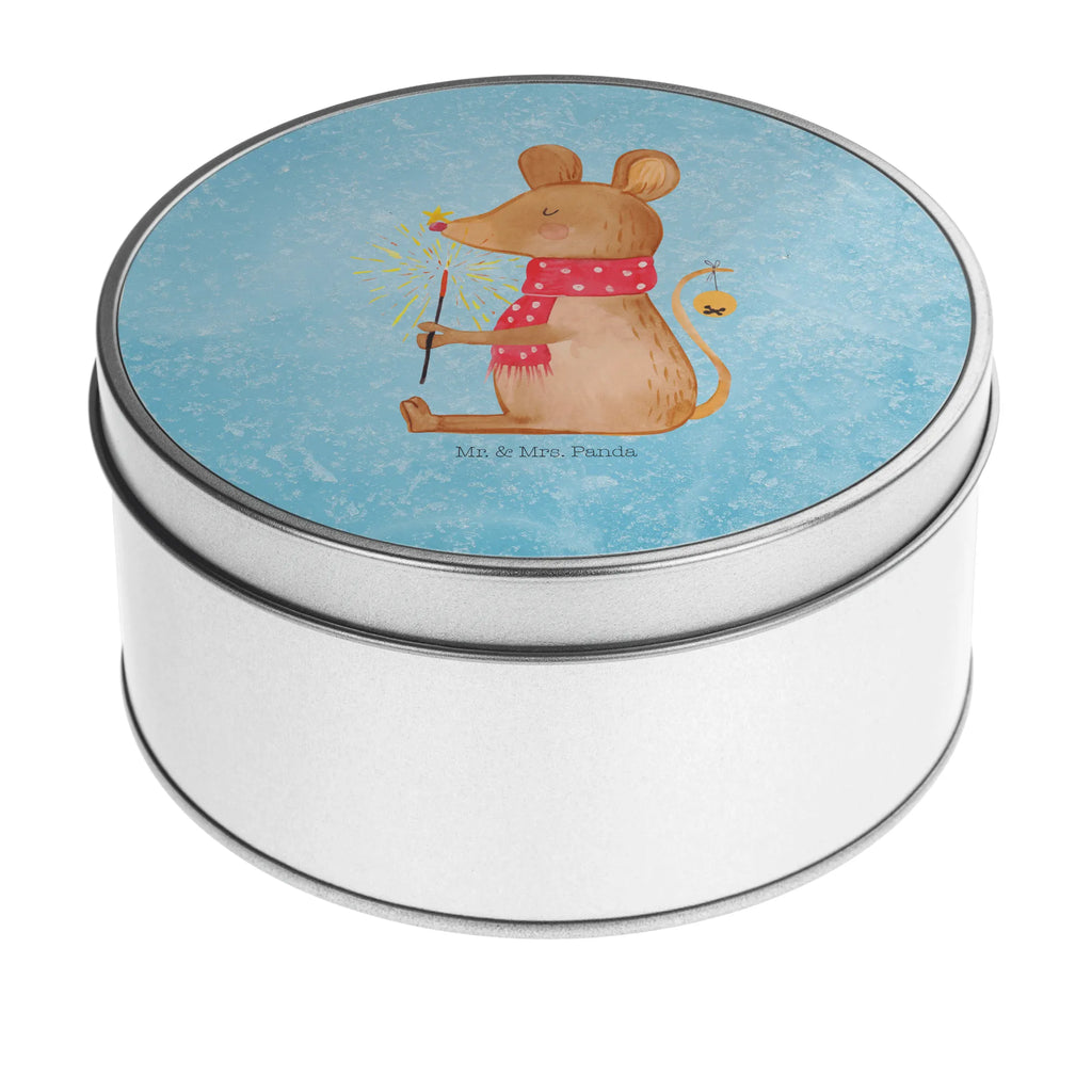 Round tin Mouse Christmas tin, gift box, cookie tin, tin can, storage tin, storage, Winter, Christmas, Christmas time, snow, christmas miracle, christmas, mouse, christmas greeting, merry christmas, christmas motive