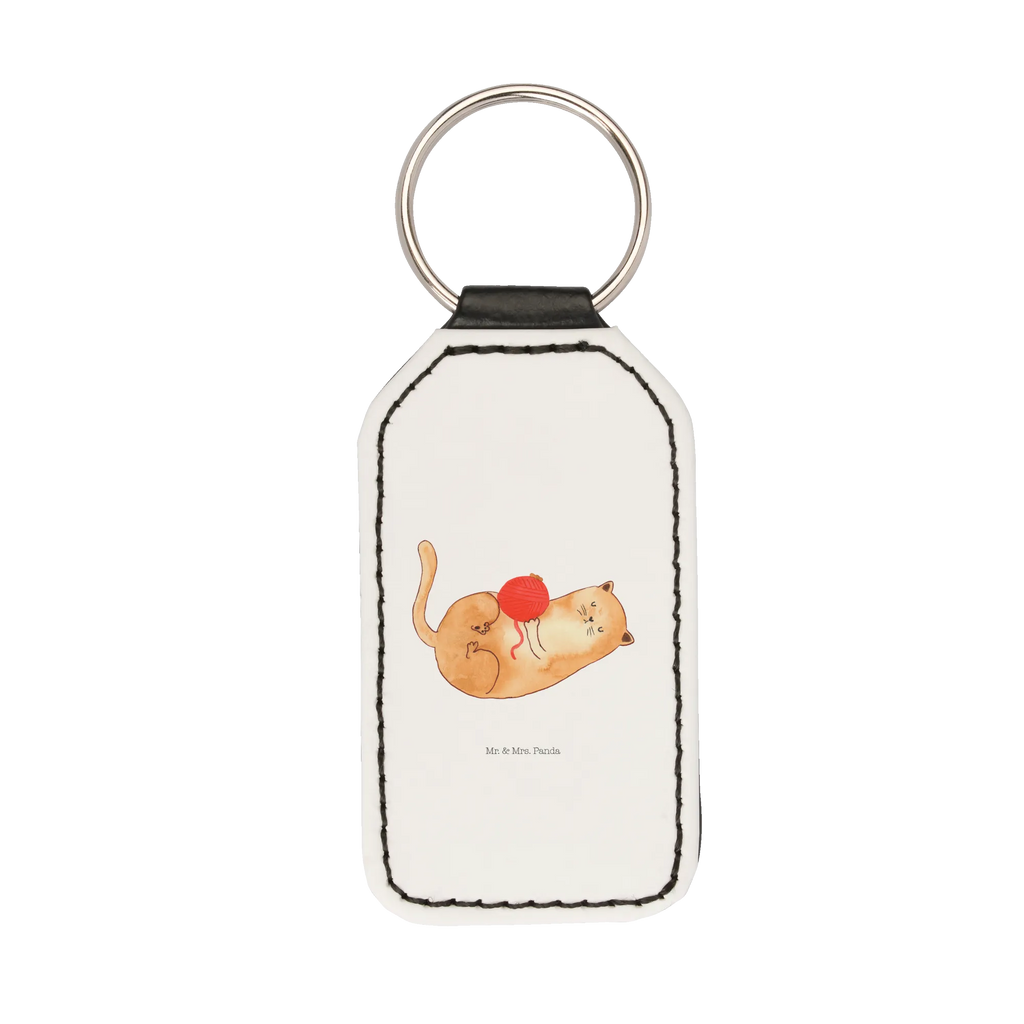 Rectangular key ring Cat Wool lucky charm, bag pendant, pendant, key ring, keychain, cat, tomcat, kitty, meow, kitten, housecat, mama cat, love cats, cat image, cat fan, cat lover, cat fancier, cat decoration, gift for cat lover, cat owner, funny cats, cat sayings, cat motto, funny cat gifts, fan merchandise, cat stuff, animal lover, pussy, cats, wool, playful, pet, play, ball of wool, Cats