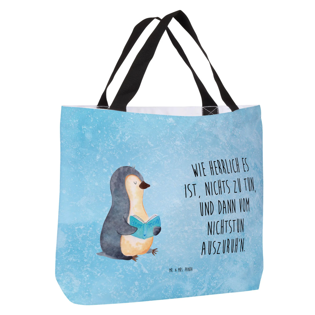 Shopper Penguin A book Strandtasche, Schulbeutel, Schultertasche, Stofftasche, Alltagstasche, XXL Tasche, Freizeittasche, Ausflug, Tüte, Schultasche, Beutel, Shopper, Tragebeutel, Einkaufsbeutel, XL, Einkaufstasche, Pinguin, Faulenzen, Ferien, Urlaub, Pinguine, Lesen, Buch, Bücherwurm, Nichtstun, Freizeit