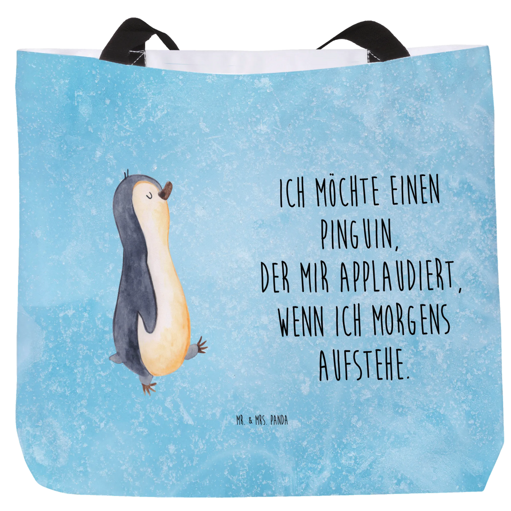 Shopper Penguin march Schultasche, Schulbeutel, Alltagstasche, Strandtasche, XL, Schultertasche, Einkaufstasche, Stofftasche, Ausflug, Tragebeutel, Einkaufsbeutel, Freizeittasche, Beutel, Shopper, XXL Tasche, Tüte, Pinguin, Frühaufsteher, Schwester, Pinguine, Langschläfer, Bruder, Familie
