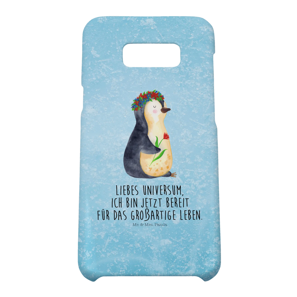 Handyhülle Pinguin Blumen Iphone 10, Handy, Iphone X, Handyhülle, Handy Case, Hülle, Cover, Handycover, Pinguin, Liebeskummer, Universum, Geschenkidee, Lebenslust, Ziele, Blumenkranz, Motivation, Leben, Pinguine, Lebensziele, Wünsche